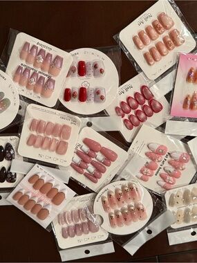 Assorted Press-On Nail Sets — Pick Your Bundle of 4 - Size Large